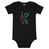 LOVE (for the Special Needs Community) Baby Onesie Stacked Design 3 of 3