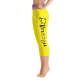 Different Does Not Equal Less (As Seen on Netflix's Raising Dion) Yellow Yoga Capri Leggings