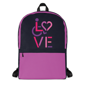 backpack school showing love for the special needs community heart disability wheelchair diversity awareness acceptance disabilities inclusivity inclusion