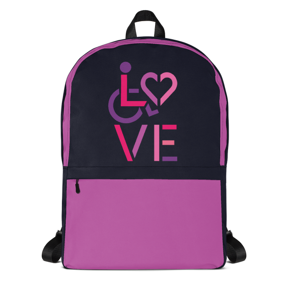 backpack school showing love for the special needs community heart disability wheelchair diversity awareness acceptance disabilities inclusivity inclusion