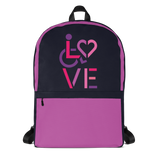 backpack school showing love for the special needs community heart disability wheelchair diversity awareness acceptance disabilities inclusivity inclusion