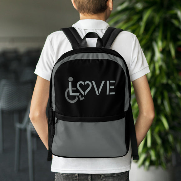 backpack school showing love for the special needs community heart disability wheelchair diversity awareness acceptance disabilities inclusivity inclusion