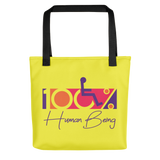 100% Human Being (Yellow Tote Bag)