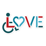 LOVE (for the Special Needs Community) Men's Colors Sticker