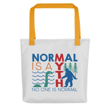 Normal is a Myth (Bigfoot & Loch Ness Monster) Tote Bag