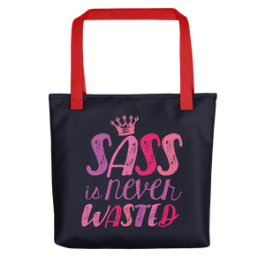 tote bag sass is never wasted sassy Raising Dion Esperanza fan Netflix Sammi Haney girl wheelchair pink glasses disability osteogenesis imperfecta