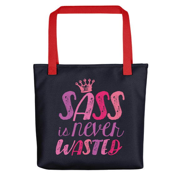 tote bag sass is never wasted sassy Raising Dion Esperanza fan Netflix Sammi Haney girl wheelchair pink glasses disability osteogenesis imperfecta