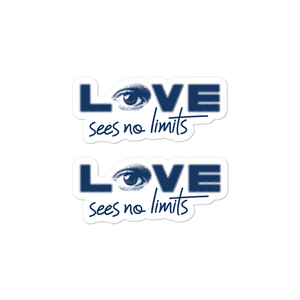 stickers love sees no limits halftone eye luv heart disability special needs expectations future