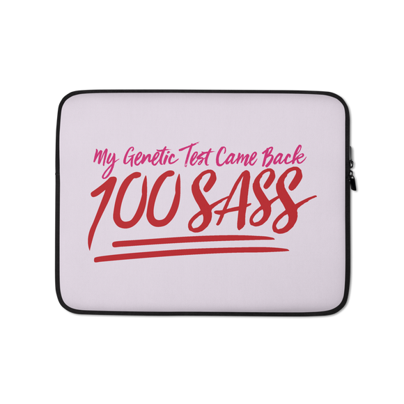 laptop sleeve My Genetic Test Came Back 100 Sass sassy DNA 100 100% results Raising Dion Esperanza Sammi Haney rare disease chromosomes