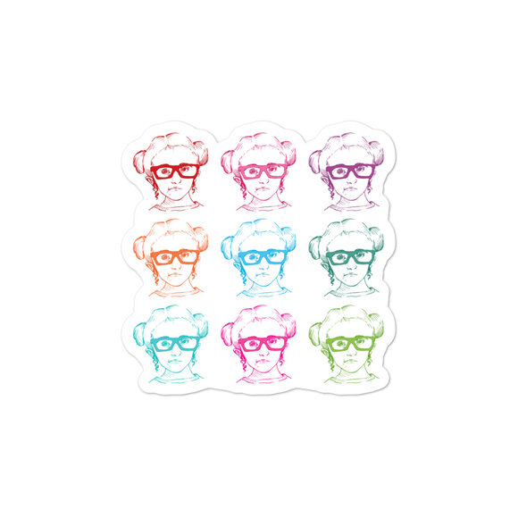 sticker 9 Different Colored Faces of Sammi Haney Esperanza Netflix Raising Dion fan sassy wheelchair pink glasses disability osteogenesis imperfecta OI
