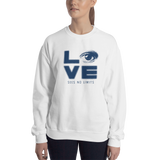 Love Sees No Limits (Halftone Stacked Design, Sweatshirt)