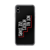 Not All Heroes Use Stairs (Black iPhone Case)