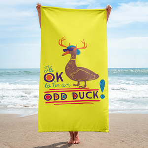 It's OK to be an Odd Duck! Beach Towel (Men's Colors)