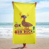 It's OK to be an Odd Duck! Beach Towel (Men's Colors)
