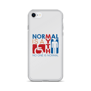 iPhone Case Normal is a myth sign icons people disabled handicapped able-bodied non-disabled popularity disability special needs