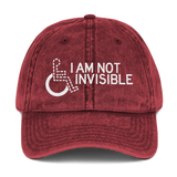 I Am Not Invisible (Vintage Cotton Twill Cap)