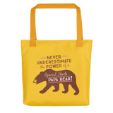 tote bag Never Underestimate the power of a Special Needs Papa Bear! dad father parent parenting man male
