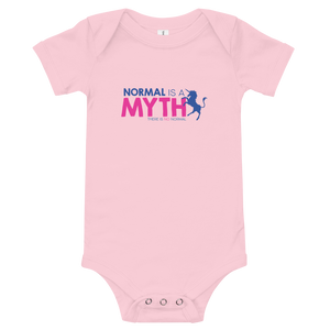 baby onesie babysuit bodysuit normal is a myth unicorn peer pressure popularity disability special needs awareness inclusivity acceptance activism