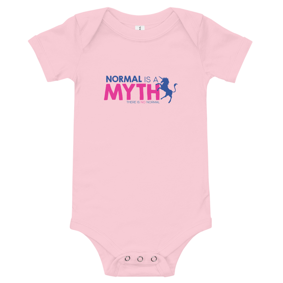 baby onesie babysuit bodysuit normal is a myth unicorn peer pressure popularity disability special needs awareness inclusivity acceptance activism