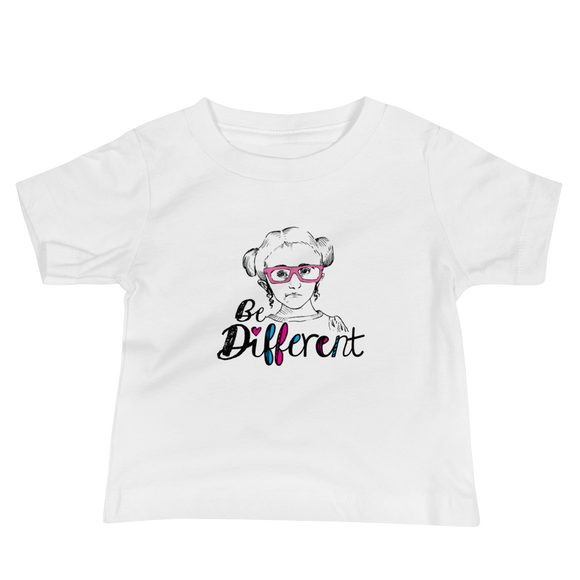 baby shirt be different Raising Dion Esperanza fan Netflix Sammi Haney wheelchair pink glasses disability osteogenesis imperfecta