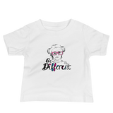 baby shirt be different Raising Dion Esperanza fan Netflix Sammi Haney wheelchair pink glasses disability osteogenesis imperfecta