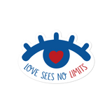 Love Sees No Limits (Eyelash Design) Sticker