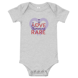 baby onesie babysuit bodysuit I Love Someone with a Rare Condition medical disability disabilities awareness inclusion inclusivity diversity genetic disorder