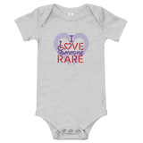 baby onesie babysuit bodysuit I Love Someone with a Rare Condition medical disability disabilities awareness inclusion inclusivity diversity genetic disorder