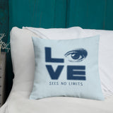Love Sees No Limits (Halftone Stacked Design, Pillow)