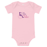 baby onesie babysuit bodysuit see the person not the disability wheelchair inclusion inclusivity acceptance special needs awareness diversity