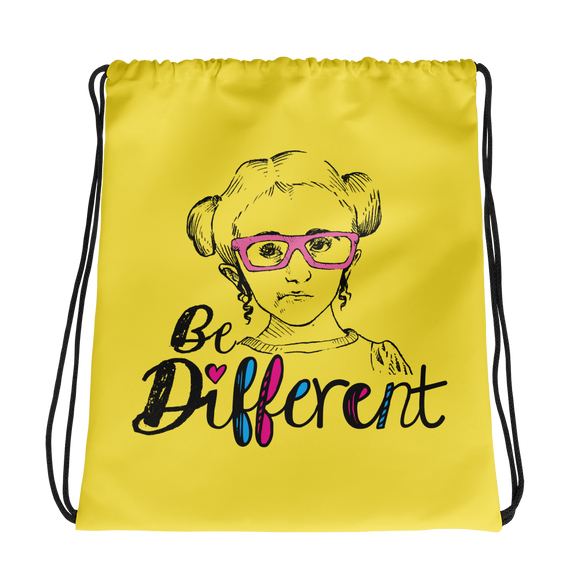 drawstring bag be different Raising Dion Esperanza fan Netflix Sammi Haney wheelchair pink glasses disability osteogenesis imperfecta