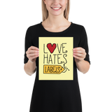 poster Love Hates Labels disability special needs awareness diversity wheelchair inclusion inclusivity acceptance