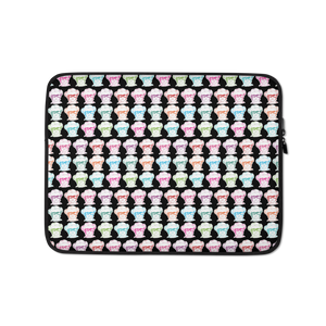 laptop sleeve print all over Different Colored Faces of Sammi Haney Esperanza Netflix Raising Dion fan sassy wheelchair pink glasses disability osteogenesis imperfecta OI