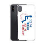 See the Person, Not the Disability (White iPhone Case)