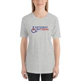 Different but Equal (Disability Equality Logo) Design 2 Unisex Shirt