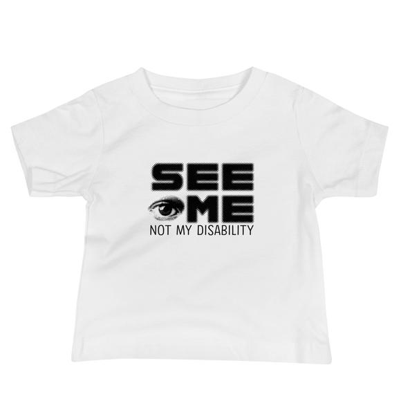 baby shirt See me not my disability wheelchair invisible acceptance special needs awareness diversity inclusion inclusivity 