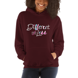 Different Does Not Equal Less (As Seen on Netflix's Raising Dion) Dark Hoodies with Digital Glitter