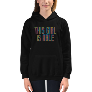 kid's hoodie This Girl is Able abled ability abilities differently abled able-bodied disabilities girl power disability disabled wheelchair