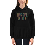 kid's hoodie This Girl is Able abled ability abilities differently abled able-bodied disabilities girl power disability disabled wheelchair