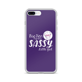 Big Fan of this Sassy Little Girl (Esperanza - Raising Dion) Purple iPhone Case