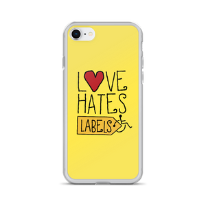 Love Hates Labels (Yellow iPhone Case)