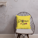 Different Does Not Equal Less (As Seen on Netflix's Raising Dion) 18x18 or 20x12 Pillow
