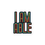 sticker I am Able abled ability abilities differently abled differently-abled able-bodied disabilities people disability disabled wheelchair