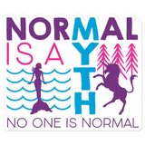 Normal is a Myth (Mermaid & Unicorn) Sticker