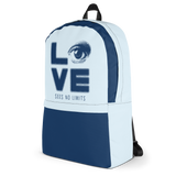 Love Sees No Limits (Halftone Stacked Design, Backpack)