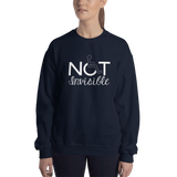 sweatshirt not invisible disabled disability special needs visible awareness diversity wheelchair inclusion inclusivity impaired acceptance