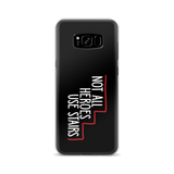 Not All Heroes Use Stairs (Black Samsung Case)