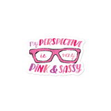 sticker My Perspective is Very Pink & Sassy Fan Sammi Haney glasses Esperanza Netflix Raising Dion little girl wheelchair sass