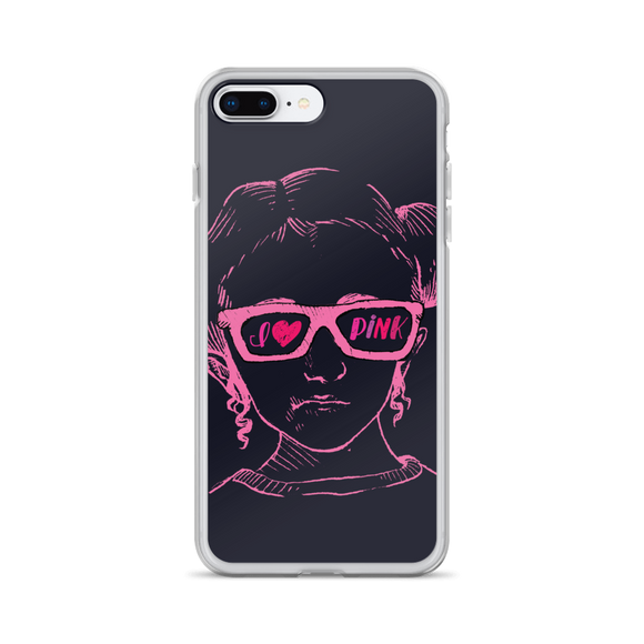 I Love Pink (Esperanza - Raising Dion) Pink on Navy iPhone Case