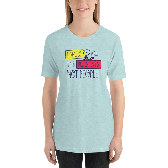 Shirt Labels are for People Not Presents disability special needs awareness diversity wheelchair inclusion inclusivity acceptance